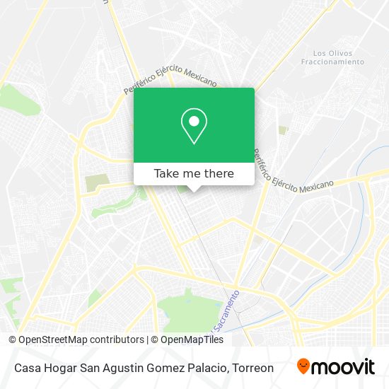 Casa Hogar San Agustin Gomez Palacio map