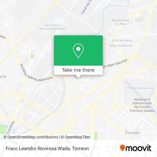 Mapa de Fracc Leandro Rovirosa Wade