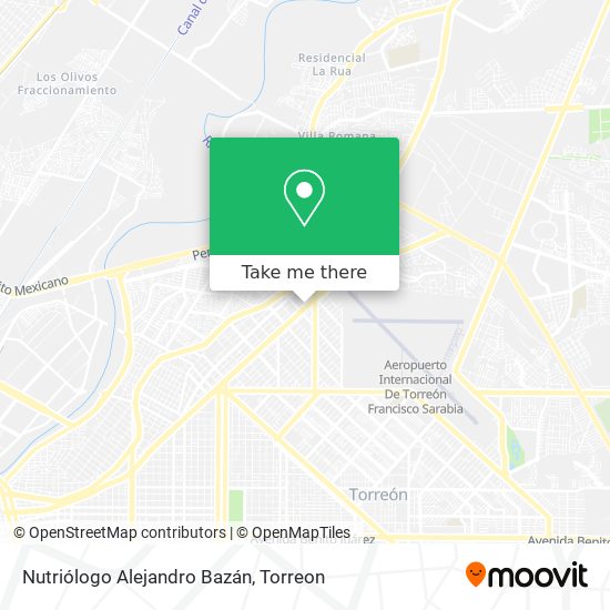 Mapa de Nutriólogo Alejandro Bazán