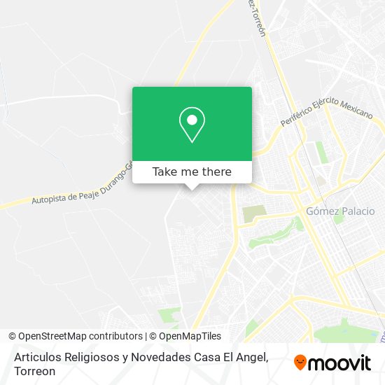 Mapa de Articulos Religiosos y Novedades Casa El Angel