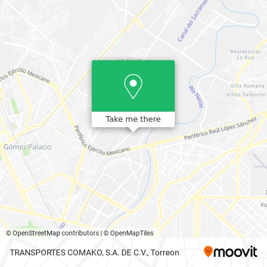TRANSPORTES COMAKO, S.A. DE C.V. map