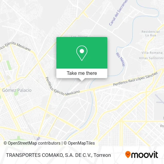 TRANSPORTES COMAKO, S.A. DE C.V. map