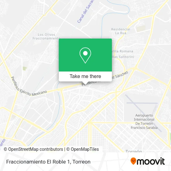 Fraccionamiento El Roble 1 map