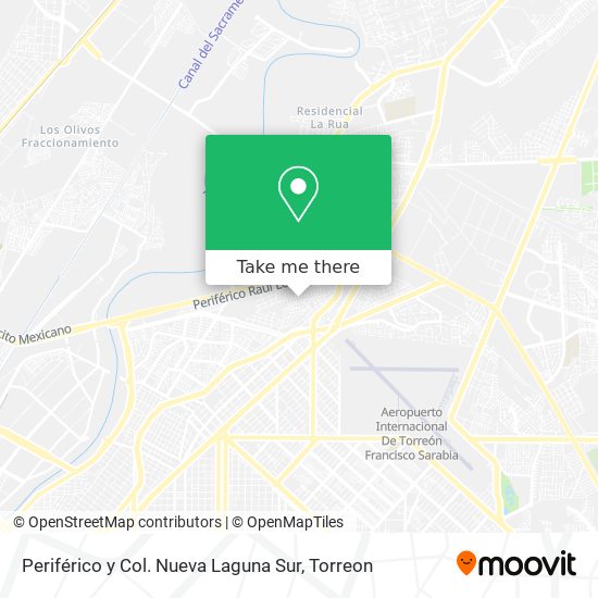 Periférico y Col. Nueva Laguna Sur map