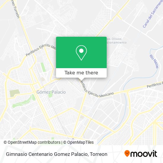 Mapa de Gimnasio Centenario Gomez Palacio