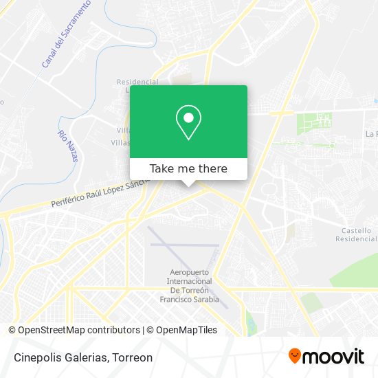 Mapa de Cinepolis Galerias