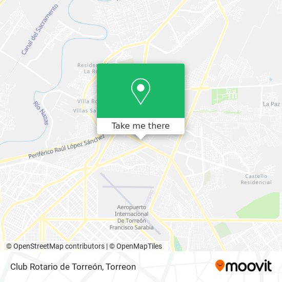 Mapa de Club Rotario de Torreón