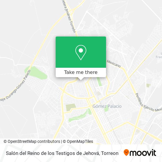 Salón del Reino de los Testigos de Jehová map