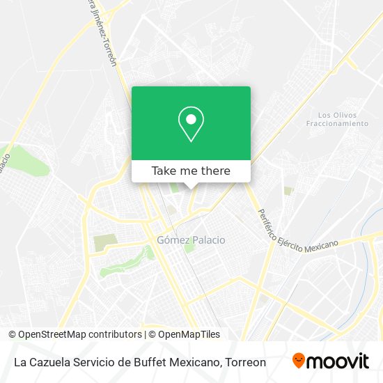 Mapa de La Cazuela Servicio de Buffet Mexicano