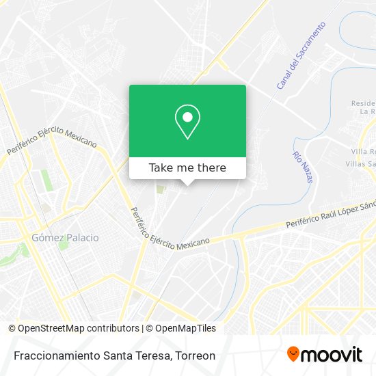 Mapa de Fraccionamiento Santa Teresa