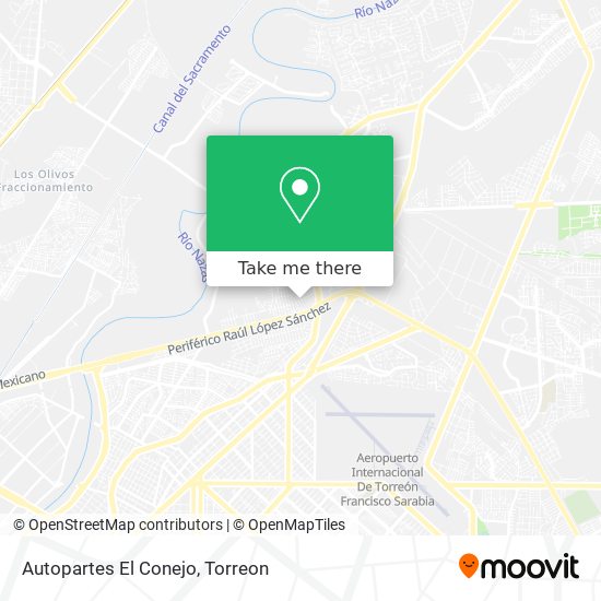 Mapa de Autopartes El Conejo