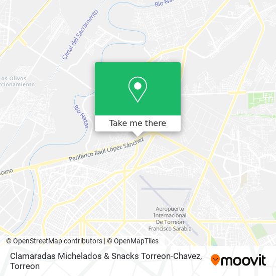 Mapa de Clamaradas Michelados & Snacks Torreon-Chavez