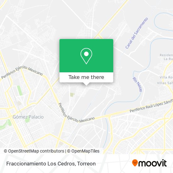 Fraccionamiento Los Cedros map