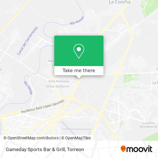 Mapa de Gameday Sports Bar & Grill
