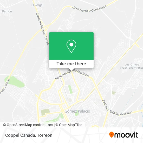 Coppel Canada map