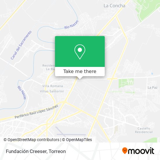 Mapa de Fundación Creeser