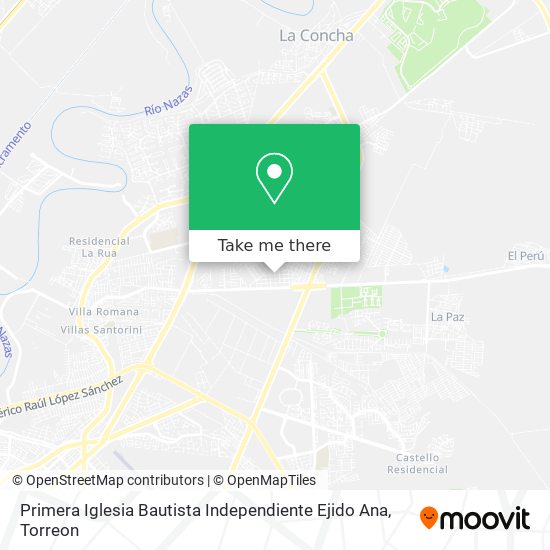 Mapa de Primera Iglesia Bautista Independiente Ejido Ana
