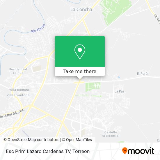 Esc Prim Lazaro Cardenas TV map