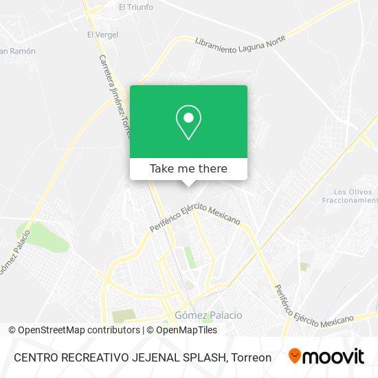 Mapa de CENTRO RECREATIVO JEJENAL SPLASH