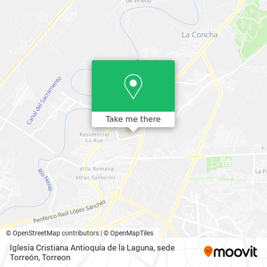 Iglesia Cristiana Antioquía de la Laguna, sede Torreón map