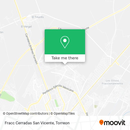 Fracc Cerradas San Vicente map