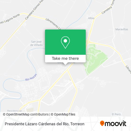 Mapa de Presidente Lázaro Cárdenas del Río
