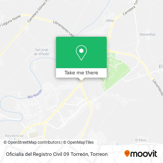 Oficialía del Registro Civil 09 Torreón map