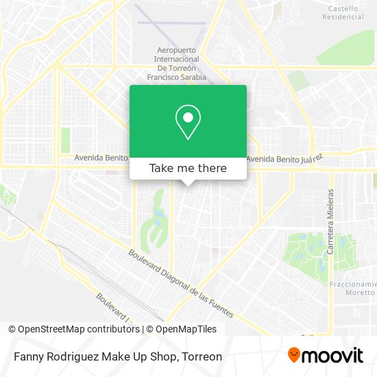 Mapa de Fanny Rodriguez Make Up Shop