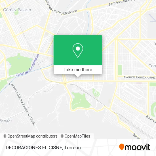Mapa de DECORACIONES EL CISNE