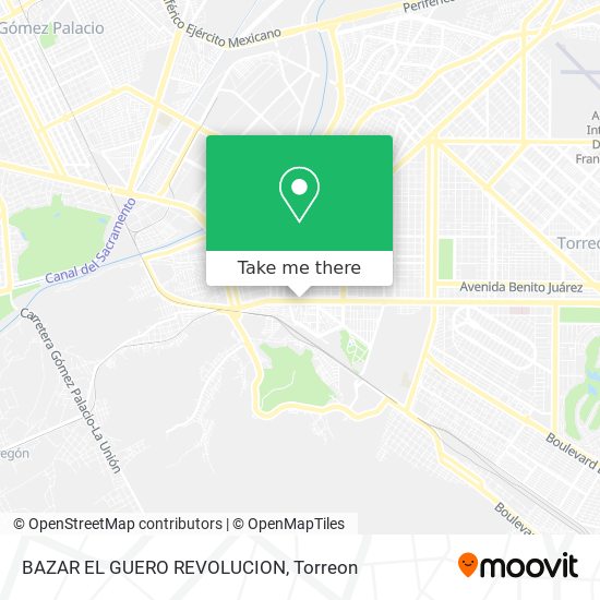 Mapa de BAZAR EL GUERO REVOLUCION