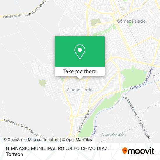 GIMNASIO MUNICIPAL RODOLFO CHIVO DIAZ map