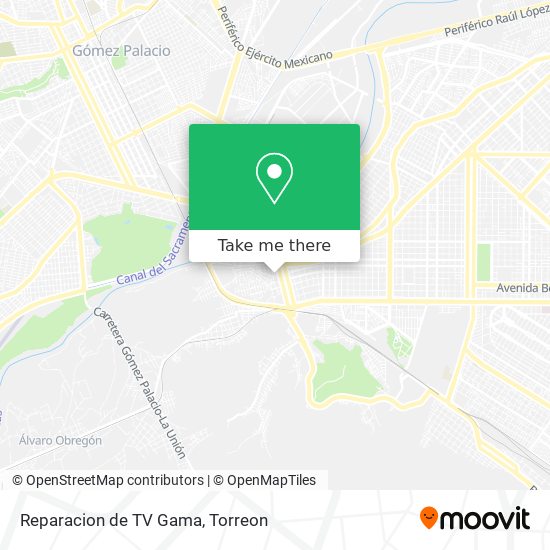 Reparacion de TV Gama map