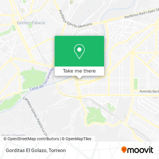 Gorditas El Golazo map