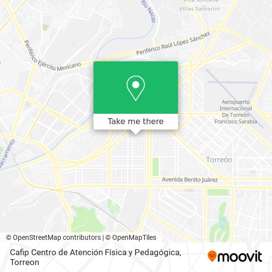 Cafip Centro de Atención Física y Pedagógica map