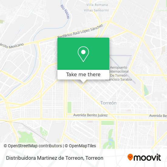 Distribuidora Martinez de Torreon map