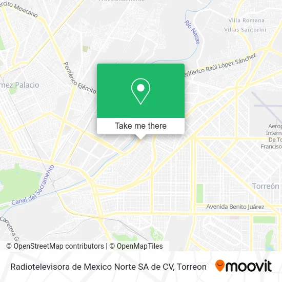 Radiotelevisora de Mexico Norte SA de CV map