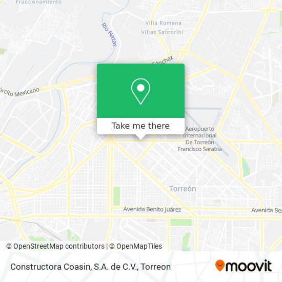 Mapa de Constructora Coasin, S.A. de C.V.