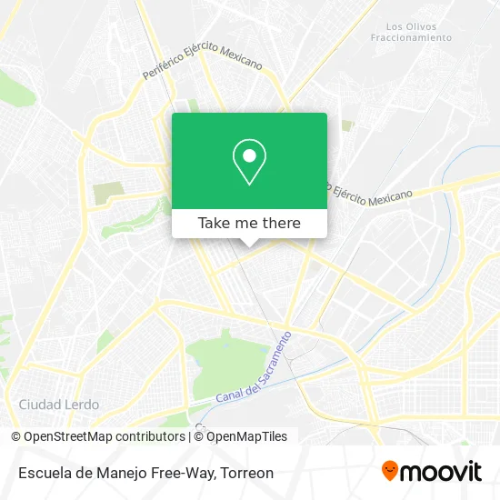 Escuela de Manejo Free-Way map