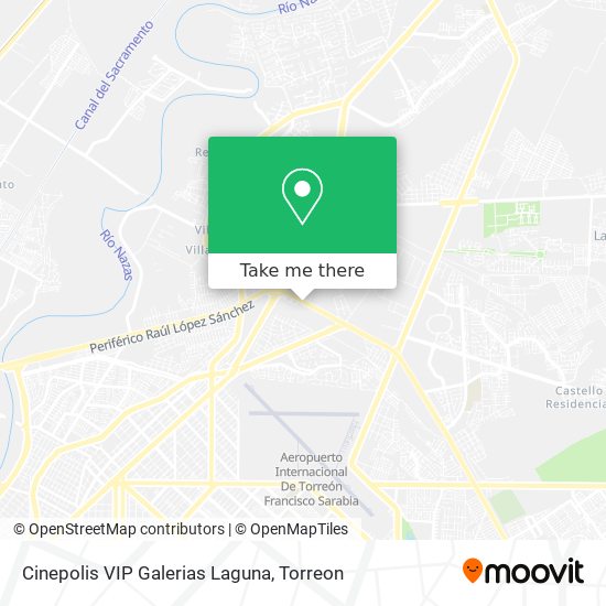Cinepolis VIP Galerias Laguna map