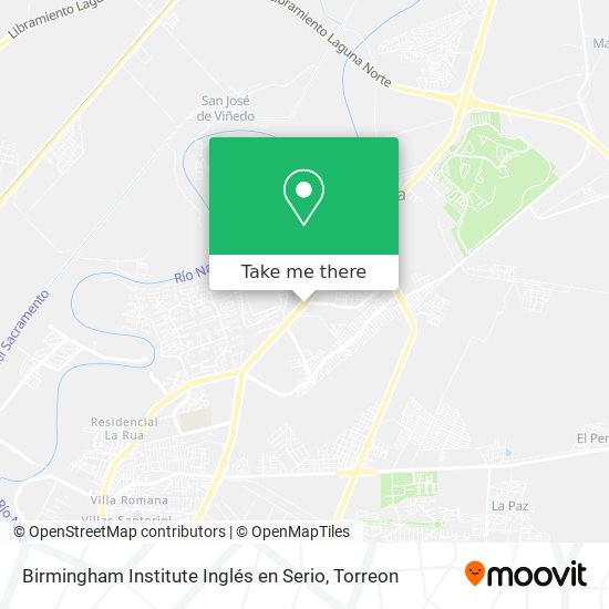 Mapa de Birmingham Institute Inglés en Serio