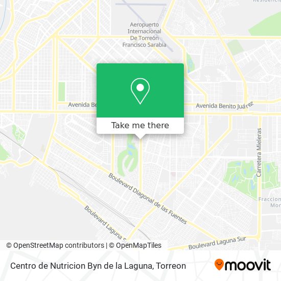 Mapa de Centro de Nutricion Byn de la Laguna