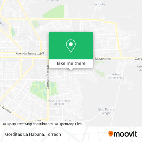 Mapa de Gorditas La Habana