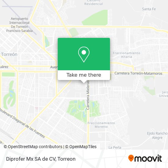 Mapa de Diprofer Mx SA de CV