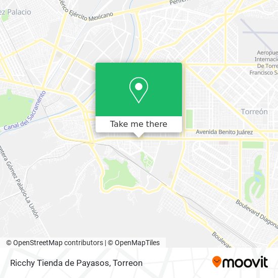 Mapa de Ricchy Tienda de Payasos