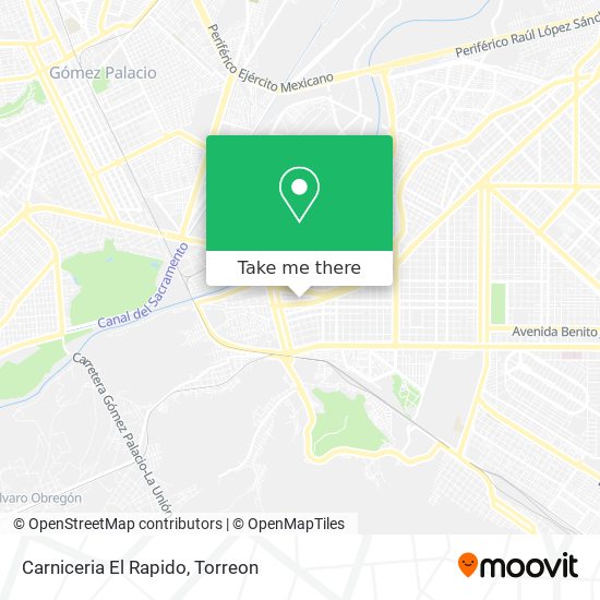 Mapa de Carniceria El Rapido