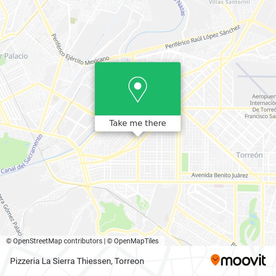 Pizzeria La Sierra Thiessen map
