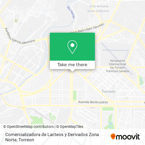 Mapa de Comercializadora de Lacteos y Derivados Zona Norte