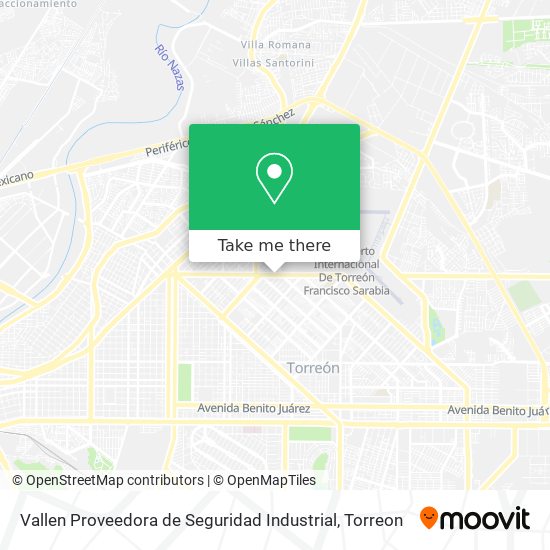 Vallen Proveedora de Seguridad Industrial map