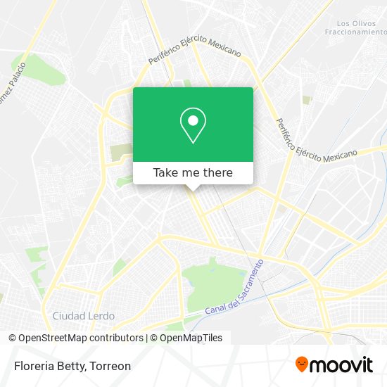 Mapa de Floreria Betty