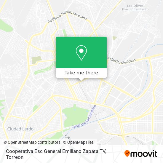 Cooperativa Esc General Emiliano Zapata TV map